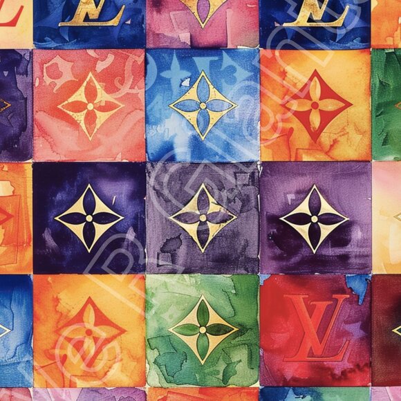 COLORFUL LOUIS VUITTON PRINT 11 x 14 WITH FRAME - Picture 2 of 2